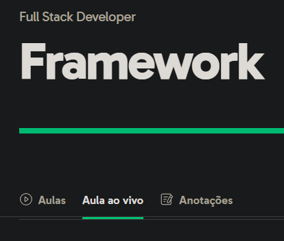 Localizando a aba Aula ao vivo